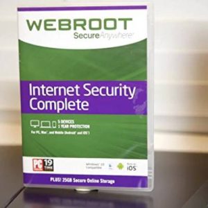Webroot Antivirus Software 2025 | 3 Device | 1 Year Download for PC/Mac